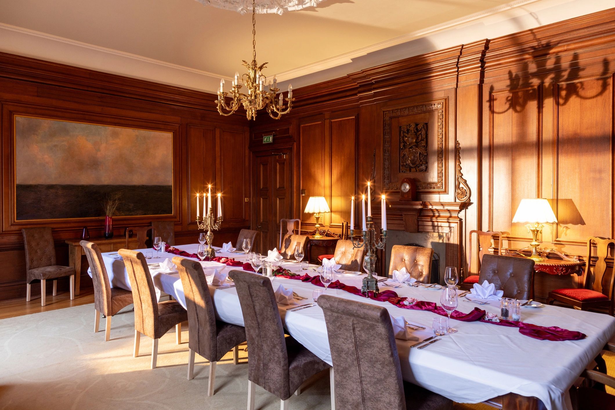Luxury table setting for fine dining